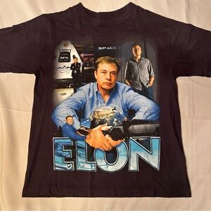 Elon Musk Marino Morwood All Over Print T-shirt Tesla Cybertruck SpaceX